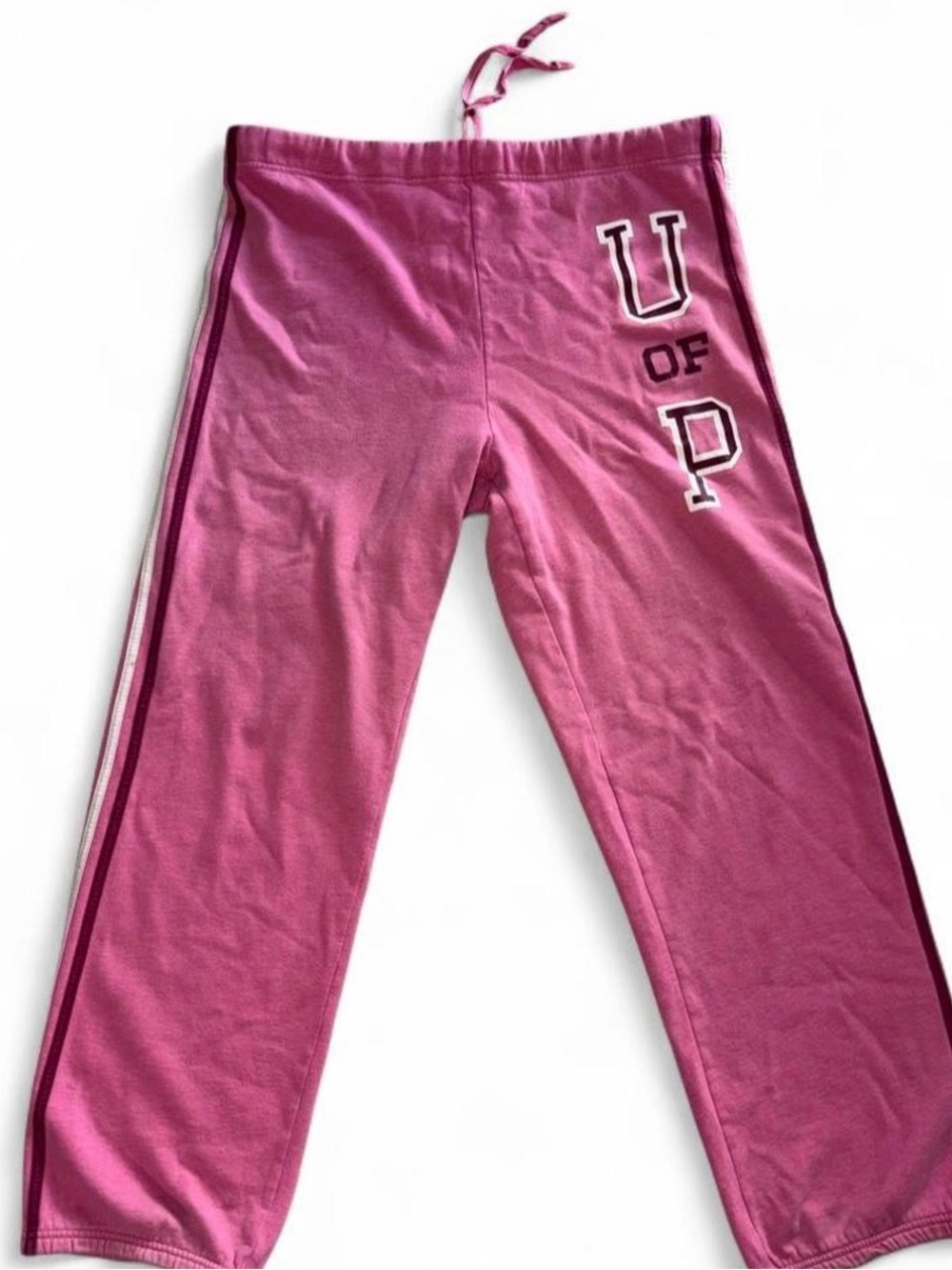 Vintage PINK Victoria's Secret Pink Wide-Leg Lounge Pants with Side Stripe